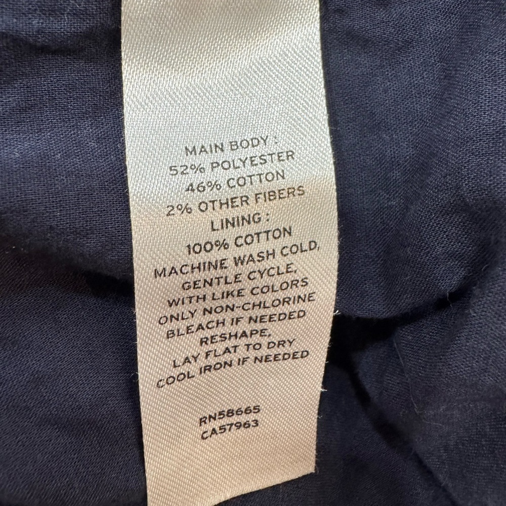 Harper Canyon Kids Navy Cotton Dress with silver glitter thread and bow size 5 - Picture 4 of 4